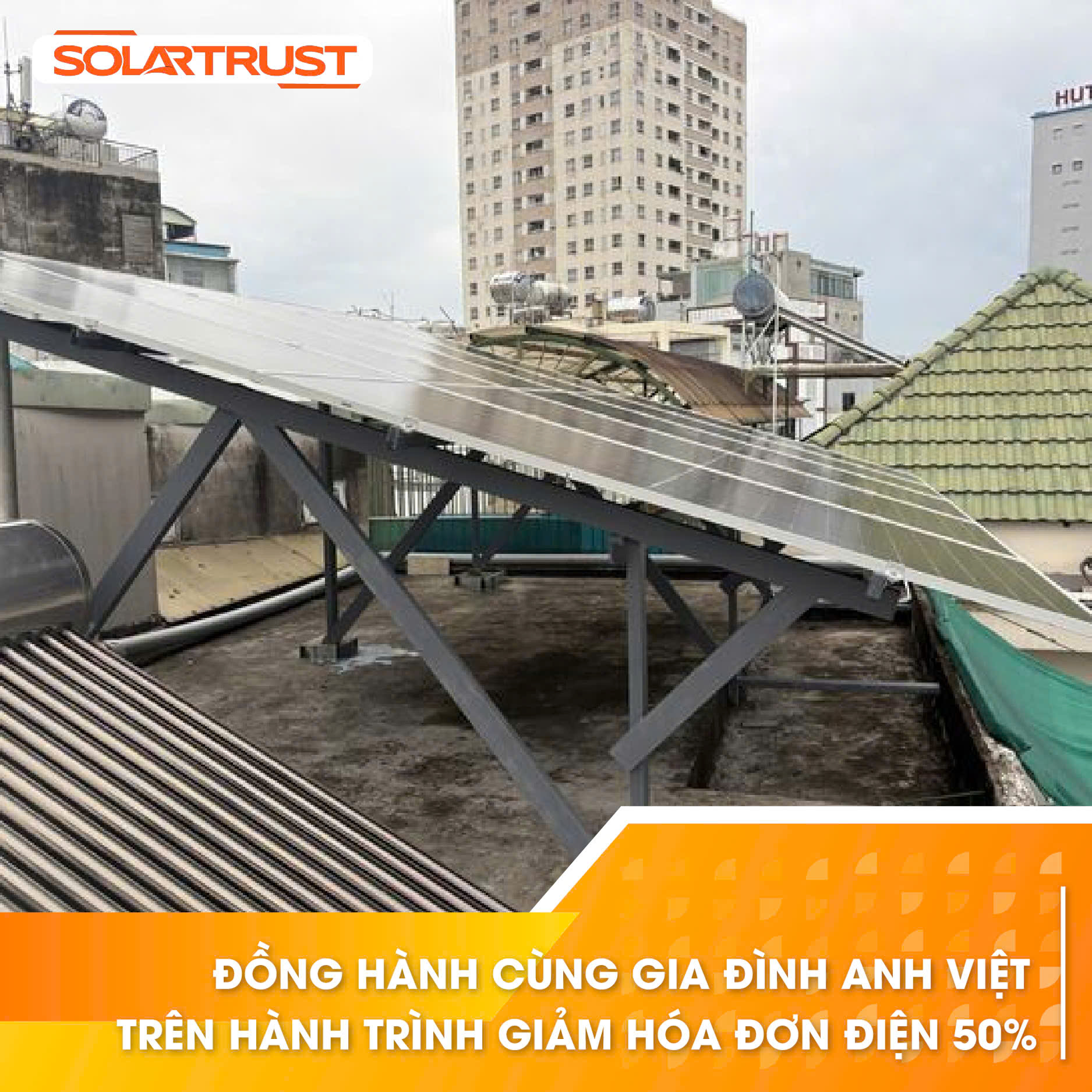 Dự án lắp điện mặt trời nhà anh Việt